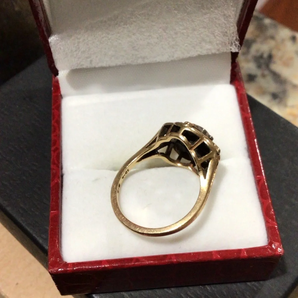 Vintage Yellow Gold Eastern Star Ring 10K